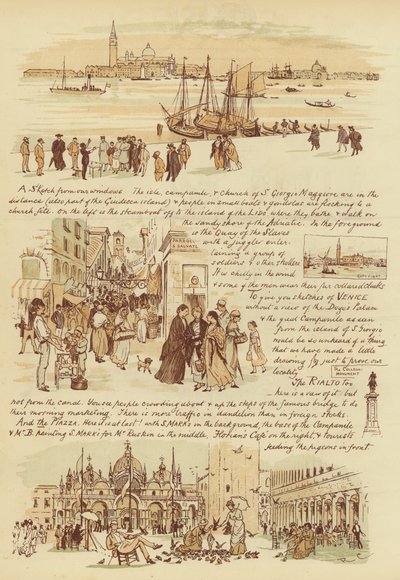 Do naszych przyjaciół, którzy nigdy nie byli w Wenecji (chromolitho) autorstwa Randolph Caldecott