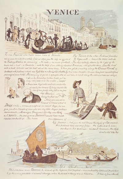 Wenecja, ze szkicami kreskówek autorstwa Randolph Caldecott
