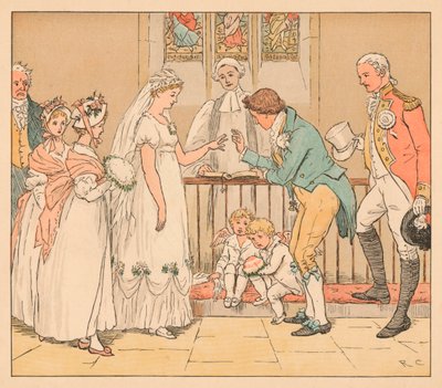 ...i bardzo nierozważnie poślubiła fryzjera, ok. 1885, 1934. autorstwa Randolph Caldecott