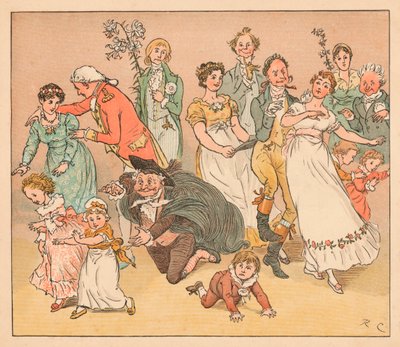 ...i wszyscy wpadli w grę w łapanie jak złapanie..., c1885, 1934. autorstwa Randolph Caldecott