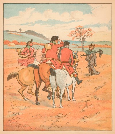 ...Pierwszą rzeczą, jaką znaleźli, był sfatygowany bogin na polu..., 1880. autorstwa Randolph Caldecott