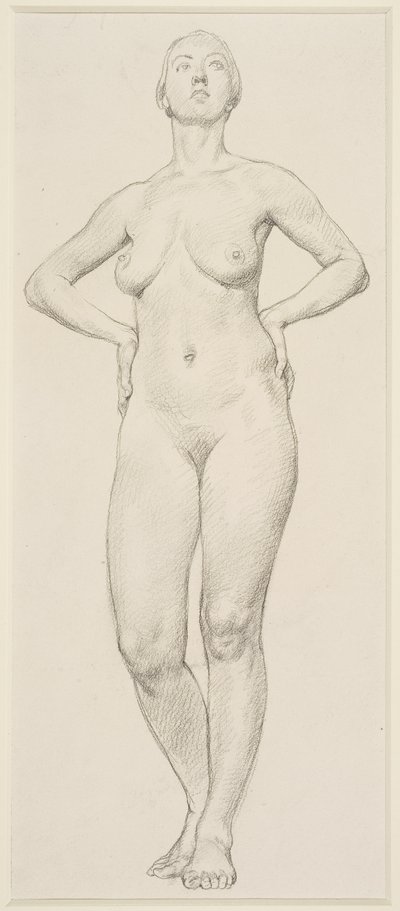 Studium kobiety (ołówek na papierze) autorstwa Randolph Schwabe