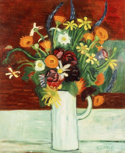 Bukiet kwiatów w wazonie; Bouquet de Fleurs dans un Vase autorstwa Raoul Dufy