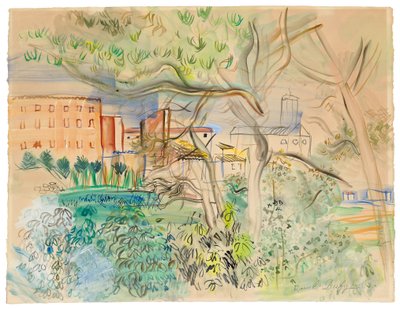 Caldas de Montbuy (akwarela i gwasz na papierze) autorstwa Raoul Dufy