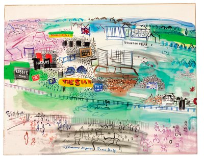 Tor wyścigowy Epsom autorstwa Raoul Dufy