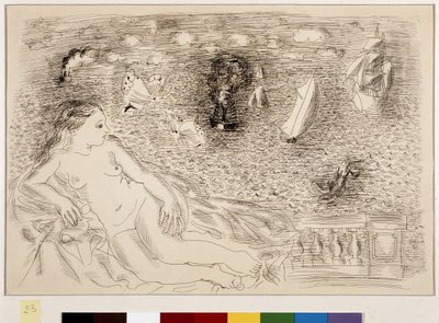 Femme nue devant la mer (olej na płótnie) autorstwa Raoul Dufy