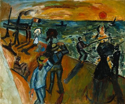 Podmuch wiatru (wędkarze z żyłkami); Coup de Vent (Pecheurs a la Ligne) autorstwa Raoul Dufy