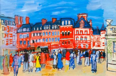 Domy w Trouville autorstwa Raoul Dufy