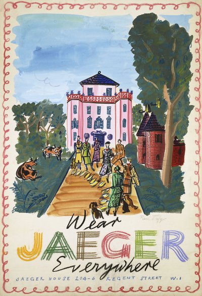 Polowanie; La Chasse, ok. 1936 (gwasz na papierze) autorstwa Raoul Dufy