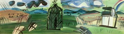 Kiosk i tęcza (olej na płótnie) autorstwa Raoul Dufy