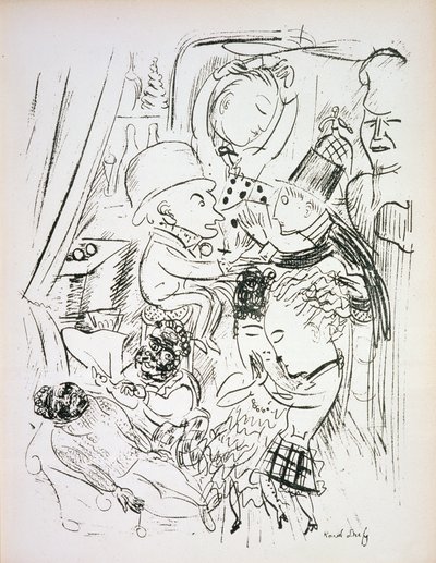 Le Boeuf sur le Toit or The Nothing Doing Bar, Darius Milhaud Instrumental Music autorstwa Raoul Dufy