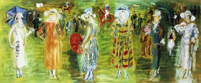 Manekiny Poireta na wyścigach w 1923 roku autorstwa Raoul Dufy