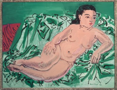 Akt na niebieskiej sofie (nagi model Rosetti) autorstwa Raoul Dufy