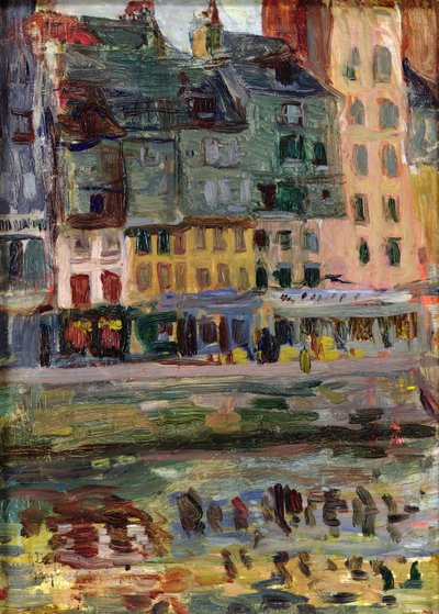 Stare domy w porcie w Hawrze autorstwa Raoul Dufy