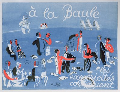 Plakat reklamujący nadmorski kurort La Baule autorstwa Raoul Dufy