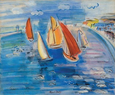 Regaty w Sainte-Adresse; Regates a Sainte-Adresse, ok. 1930 (olej na płótnie) autorstwa Raoul Dufy