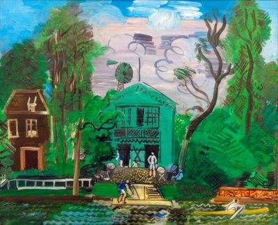 Rzeka Marna, żeglarze autorstwa Raoul Dufy