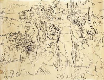 Studium dla baru Palais de Chaillot; Etude pour le Bar du Palais de Chaillot autorstwa Raoul Dufy