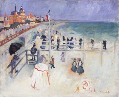 Plaża w Sainte-Adress; La Plage de Sainte-Adress, ok. 1905 (olej na płótnie) autorstwa Raoul Dufy