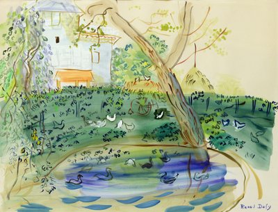 Staw z kaczkami (akwarela na papierze) autorstwa Raoul Dufy