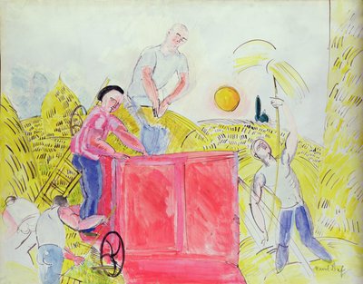 Żniwiarze (gwasz na papierze) autorstwa Raoul Dufy
