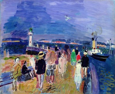 Molo w Honfleur autorstwa Raoul Dufy