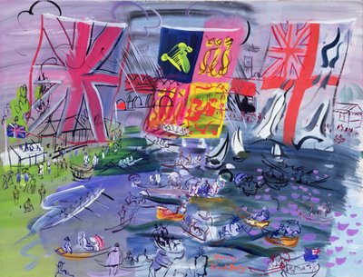 Regaty w Henley, ok. 1933 (gwasz) autorstwa Raoul Dufy