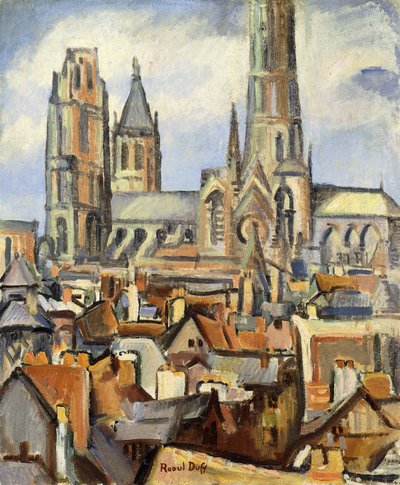 Dachy Rouen; Les Toits de Rouen, ok. 1902-03 (olej na płótnie) autorstwa Raoul Dufy