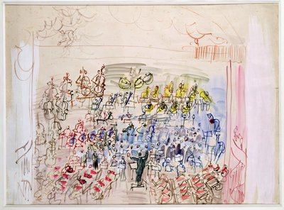 Orkiestra symfoniczna (akwarela na papierze) autorstwa Raoul Dufy