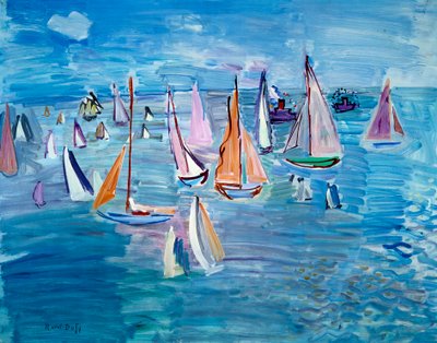 Regaty, XX wiek (olej na płótnie) autorstwa Raoul Dufy