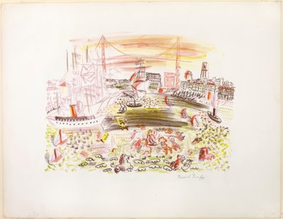 Widok na Marsylię (Le Port) autorstwa Raoul Dufy