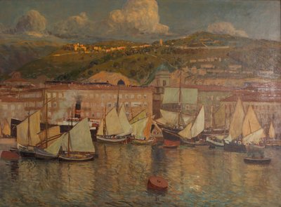 Letni wieczór (Port of Fiume) autorstwa Raoul Frank