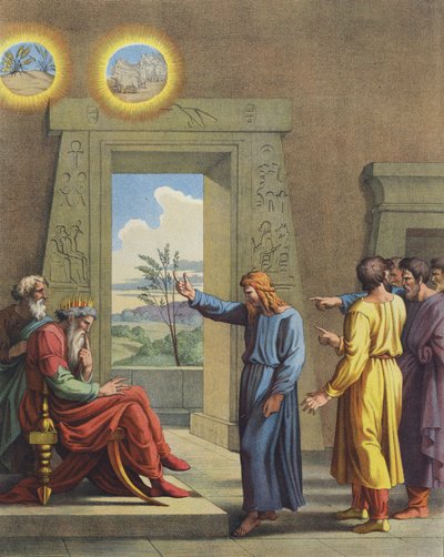 Józef interpretujący sny faraona (kolor lito) autorstwa after Raphael