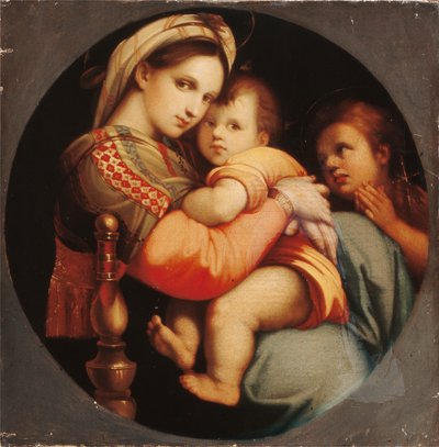 Madonna z krzesła (olej na płótnie) autorstwa Raphael (1483 1520) (after)