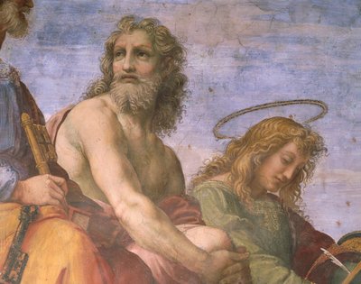 Adam und Johannes der Evangelist (Detail) von Raphael (1483-1520)