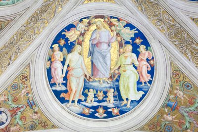 Christus zwischen Barmherzigkeit und Gerechtigkeit von Raphael (1483-1520)