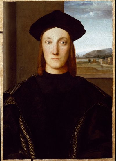 Portret Guidobaldo da Montefeltro, księcia Urbino (olej na płótnie) autorstwa Raphael