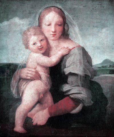 Madonna z Dzieciątkiem (Madonna z wieży) 1509-1511 (olej na płótnie) autorstwa Raphael