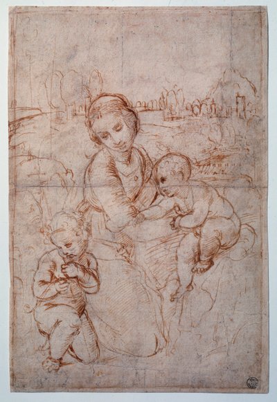 Studium Matki Boskiej księcia Esterhazy - rysunek, ok. 1507-1508 autorstwa Raphael