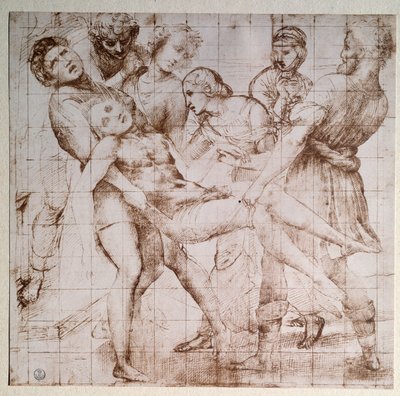 Osad gabinetowy do ołtarza Baglioni - rysunek, ok.1507 autorstwa Raphael