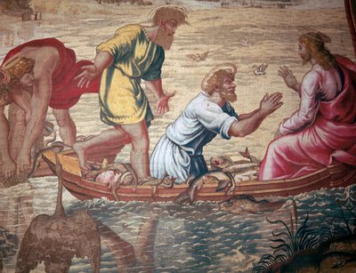 Karykatura cudownego poboru ryb, XV w. autorstwa Raphael
