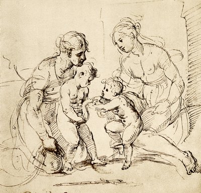 Projekt dla Świętej Rodziny z domu Canigiani w Monachium autorstwa Raffaello Sanzio Raphael