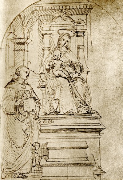 Intronizowana Madonna autorstwa Raffaello Sanzio Raphael