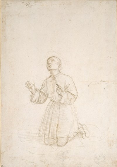 Klęcząca postać młodzieńca, c1503 autorstwa Raphael
