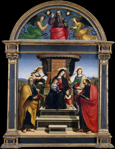 Madonna z Dzieciątkiem w otoczeniu świętych autorstwa Raffaello Sanzio Raphael