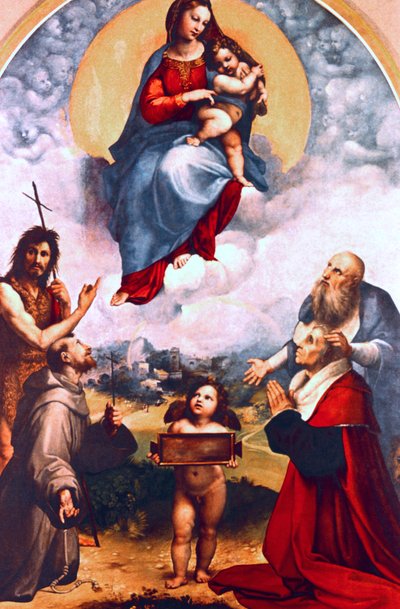 Madonna z Foligno, c1511-1512 autorstwa Raffaello Sanzio Raphael