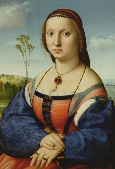 Portret Maddaleny Doni, 1506 r. autorstwa Raffaello Sanzio Raphael