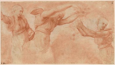 Studium dla bogów świętujących ślub Psyche i Kupidyna, 1518-1519. autorstwa Raphael