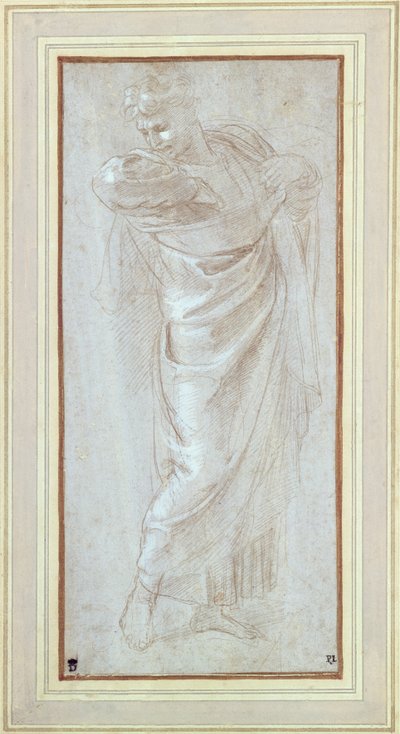 Studium mężczyzny do karykatury św. Pawła w Listrze autorstwa Raphael