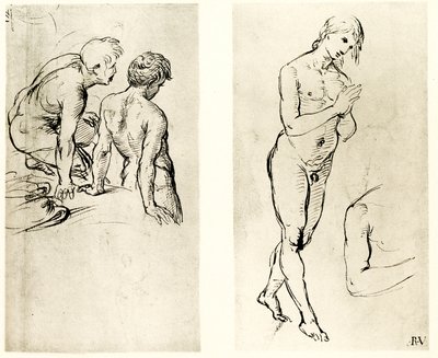 Studiuj na modlącej się postaci autorstwa Raffaello Sanzio Raphael